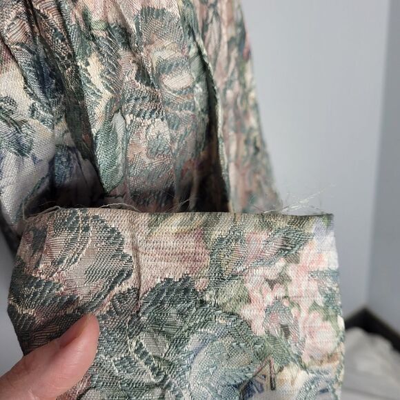 VINTAGE 80s does Victorian blazer metallic tapestry floral jacket 16W - Picture 7 of 15